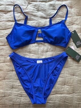 Target Blue Women's Bikini Top and Bottom Set